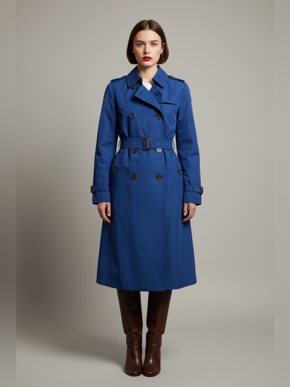 Burberry Women's Trench Coat Blue Size 38